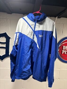 Reebok Men's Royal Blue & White Windbreaker Jacket